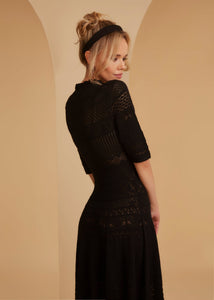 Grace Black Knit Dress