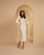 Load image into Gallery viewer, Vanilla Marshmallow Knit Cardigan &amp; Skirt Set
