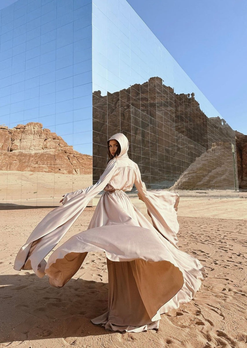 Jasmine Robe with Hood in Colour Sand (PRE-ORDER)