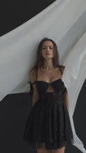 Load and play video in Gallery viewer, Blossom Black Lace Dress

