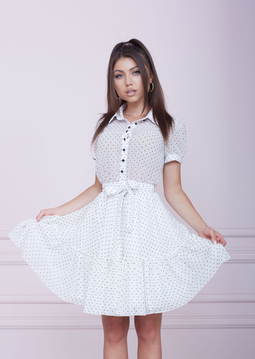 White Polka Dots Dress