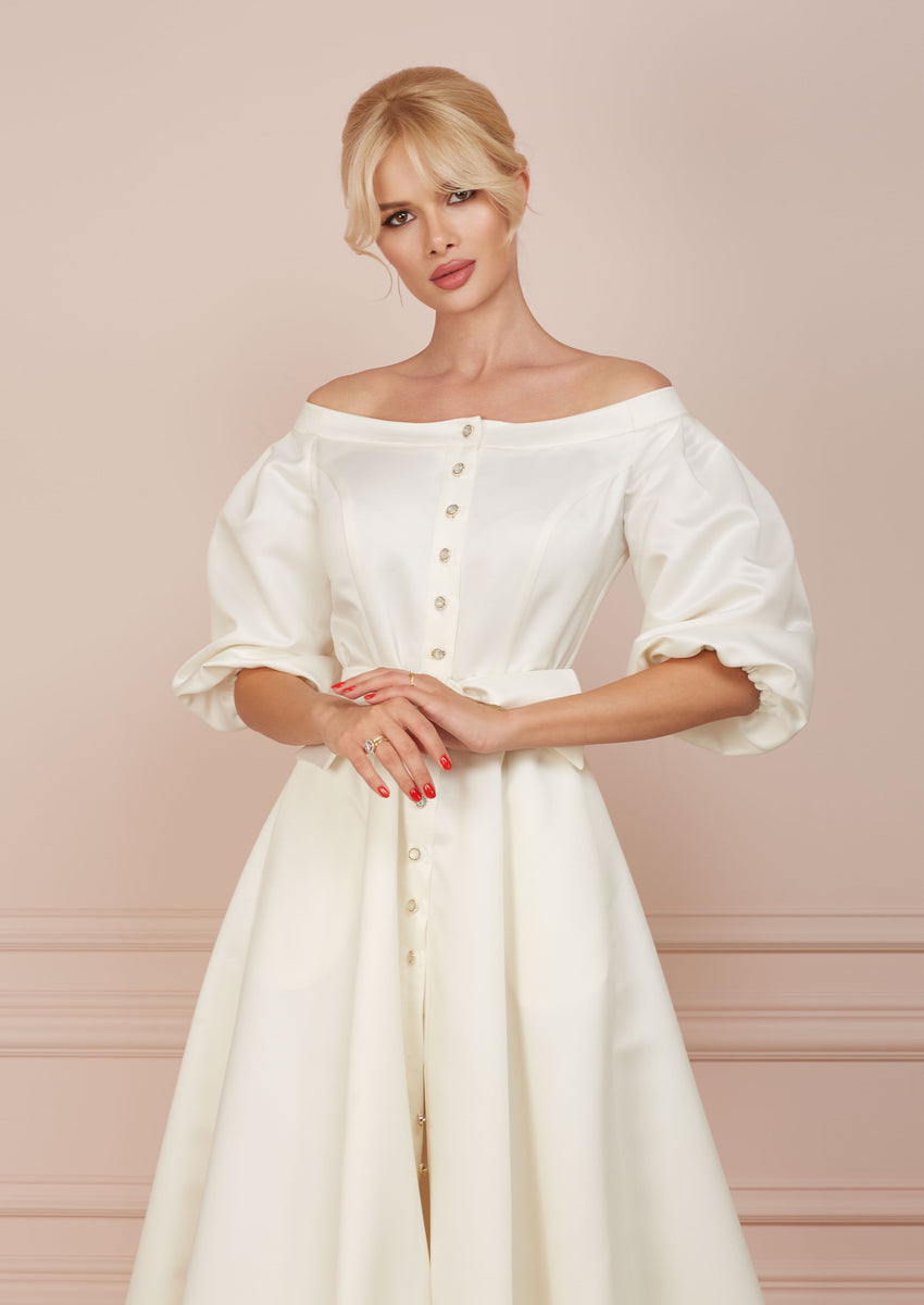 DUCHESS White Long Dress