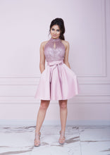 Load image into Gallery viewer, BONBON Pink Sequin Midi A-line Dress
