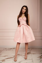 Load image into Gallery viewer, LADY MALLINY Powder Pink Bustier Midi Dress
