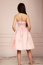 Load image into Gallery viewer, LADY MALLINY Powder Pink Bustier Midi Dress
