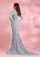 Load image into Gallery viewer, Off-the-shoulder Lace Godet Long Train Dress
