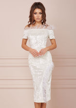 Load image into Gallery viewer, OLD HOLLYWOOD White Velvet Dress LIMITED EDITION

