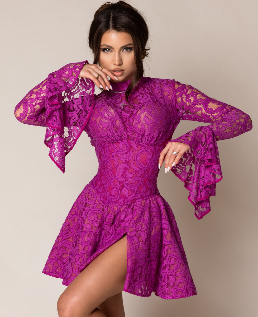 Wifey Dress in Mulberry Pink