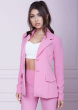 Load image into Gallery viewer, Pink Single-Breasted Slim Fit Jacket
