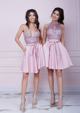 Load image into Gallery viewer, BONBON Pink Sequin Midi A-line Dress
