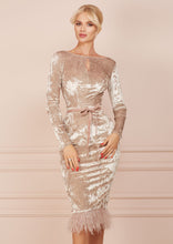 Load image into Gallery viewer, MALLINY ICON Cappuccino Velvet Dress

