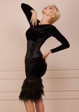 Load image into Gallery viewer, MALLINY Waist-Shaping Royal BLACK Corset
