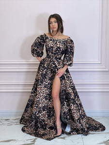 DUCHESS Leopard Print Long Dress