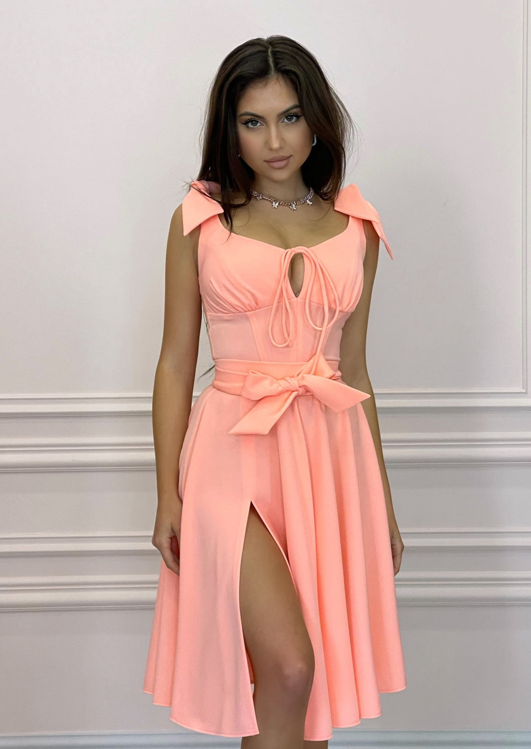 POSITANO Neon Peach Dress