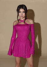Load image into Gallery viewer, Fairy Fuchsia Crystal Dress
