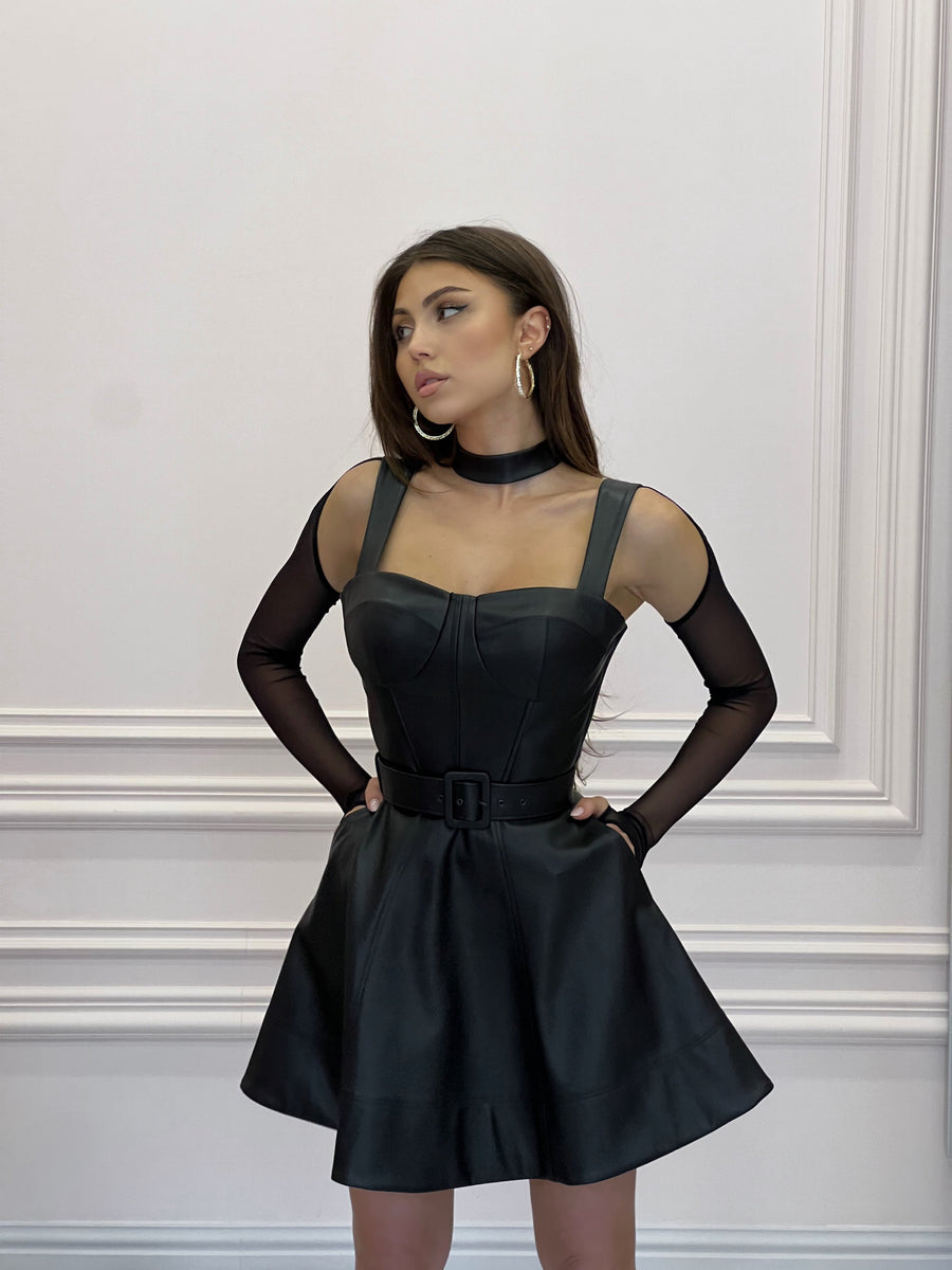 The Black Leather Dress