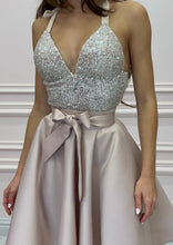 Load image into Gallery viewer, BonBon Pearl Beige Dress

