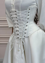 Load image into Gallery viewer, MALLINY Waist-Shaping Royal White Corset
