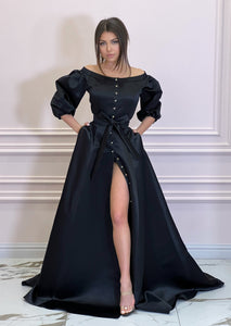DUCHESS Black Long Dress