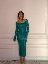 Load image into Gallery viewer, Moonstone Green Crystal Dress
