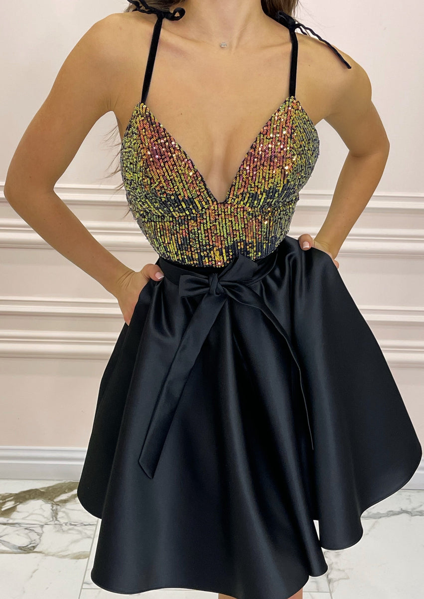 Chameleon Sequins & Duchess Dress