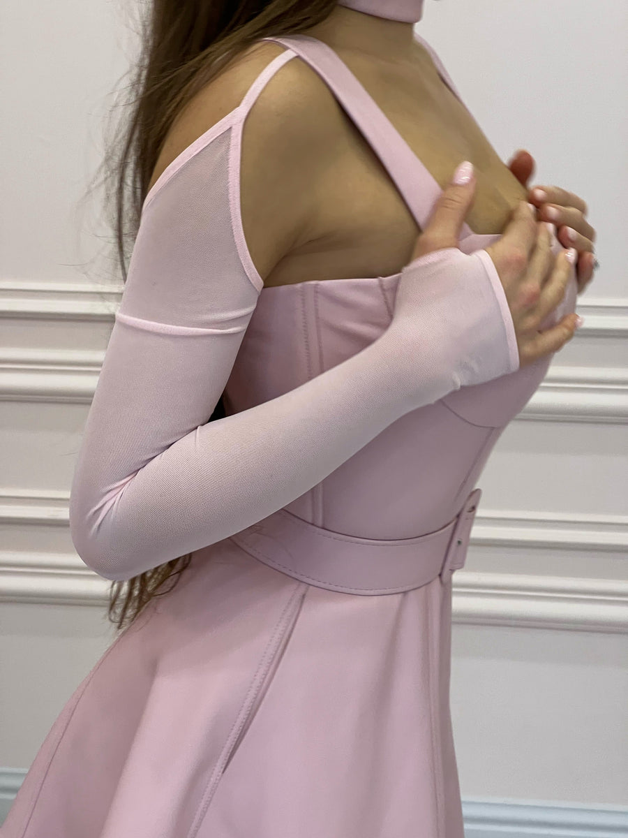 The Pink Leather Dress