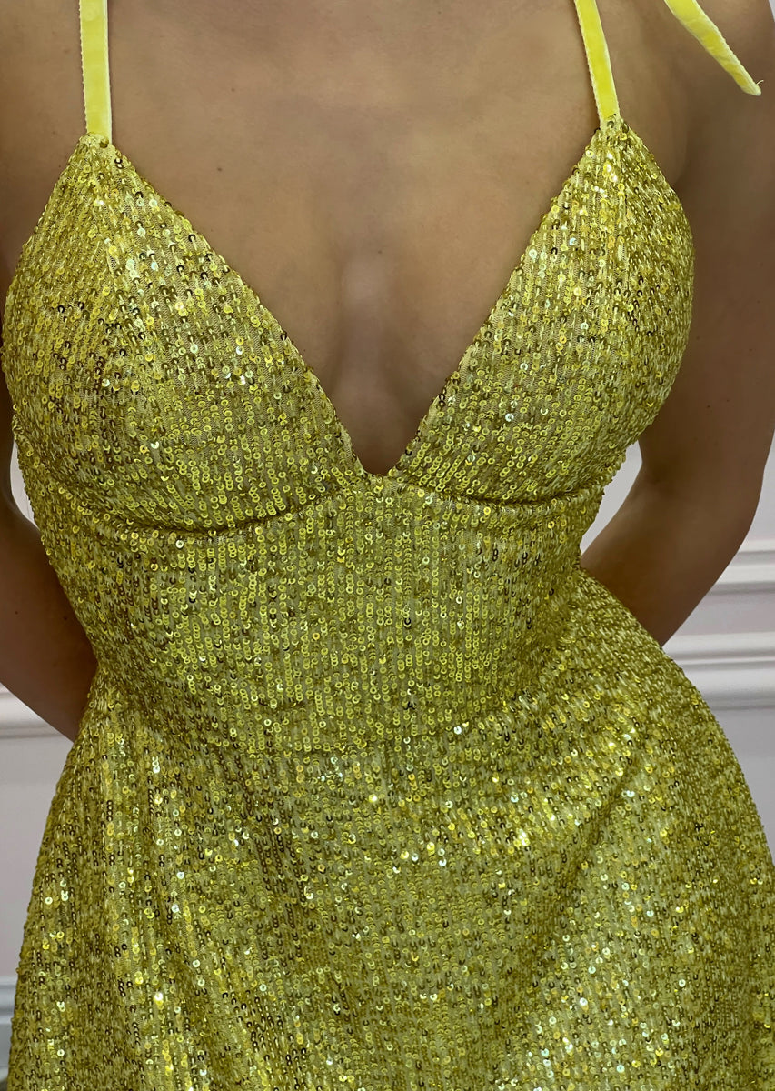 Malliny Star Yellow Dress