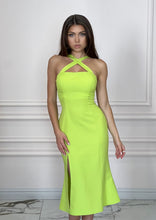 Load image into Gallery viewer, FEMME FATALE Lime Dress
