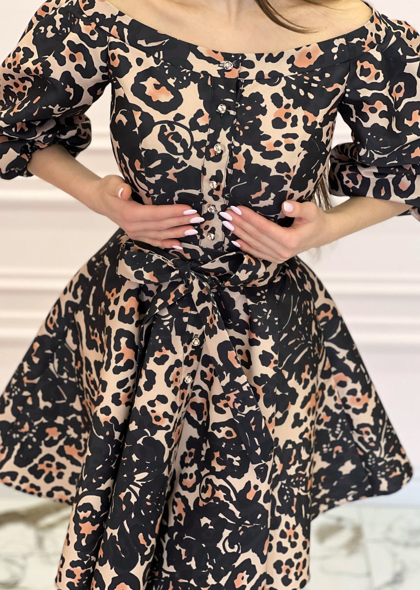 DUCHESS Leopard Print Dress